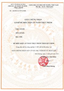 DỊCH VỤ XIN GIẤY PHÉP AN TOÀN VỆ SINH THỰC PHẨM 1 Mẫu giấy chứng nhận cơ sở đủ điều kiện An Toàn Thực Phẩm